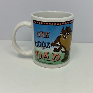 Vintage 2000 Looney Tunes Taz One Cool Dad Coffee Mug Warner Bros Ceramic S1